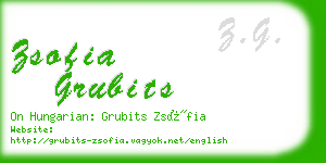 zsofia grubits business card